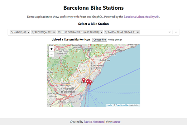 Barcelona Bike Station Browser